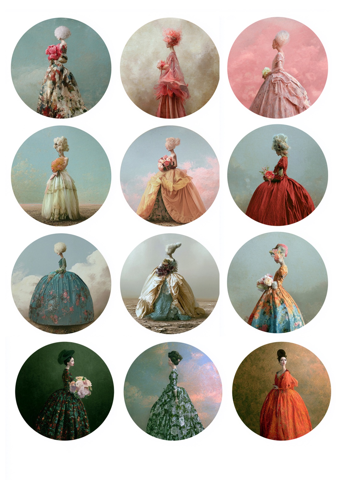 Portraits from the Kingdom of Dreams (A)- Rice paper decoupage, Hartie de orez imprimata A4 - accessorii și unelte - hârtie - hârtie decoupage - Artynos.ro