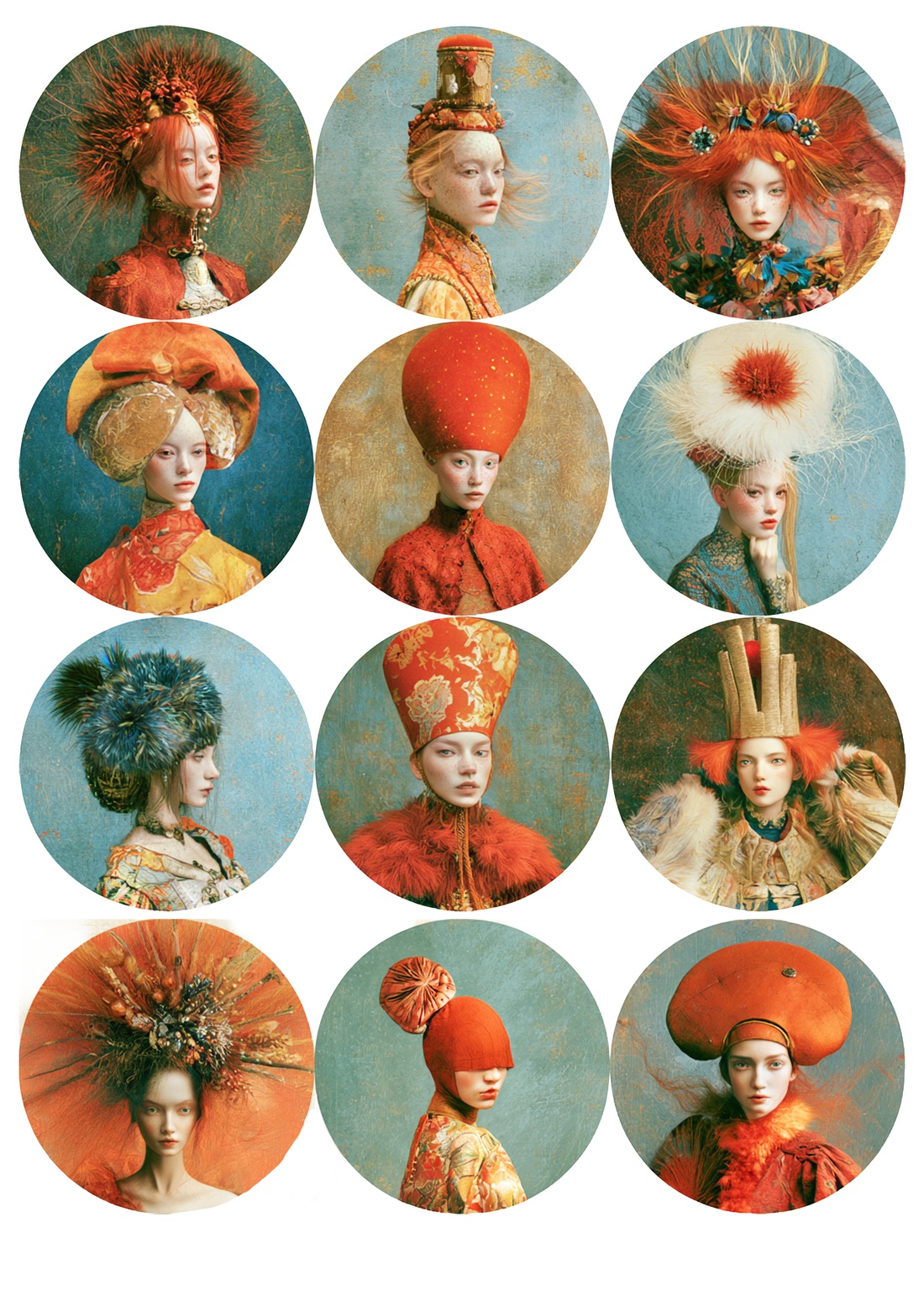 Hârtie de orez A4, The Sovereigns of Imagination (I) � Rice paper decoupage, Hârtie de orez A4 pentru decoupage - accessorii și unelte - hârtie - hârtie decoupage - Artynos.ro