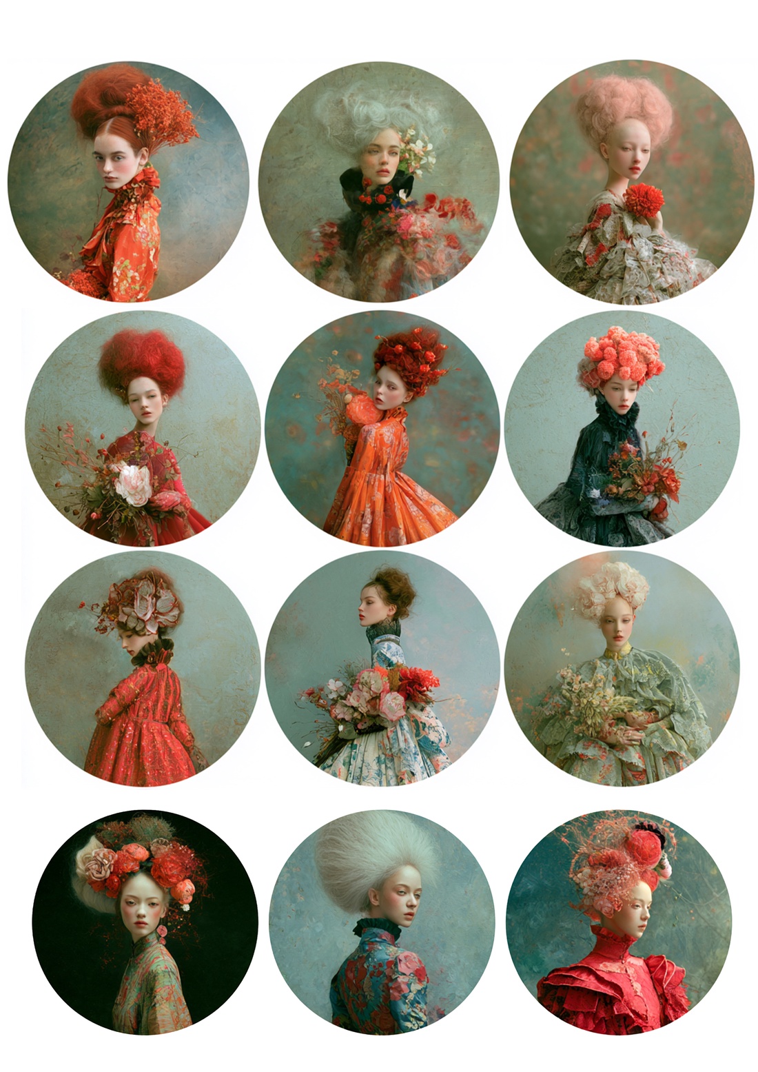 Hârtie de orez A4, Portraits from the Kingdom of Dreams (E)- Rice paper decoupage, Hartie de orez imprimata A4 - accesorii și unelte - hârtie - hârtie decoupage - Artynos.ro
