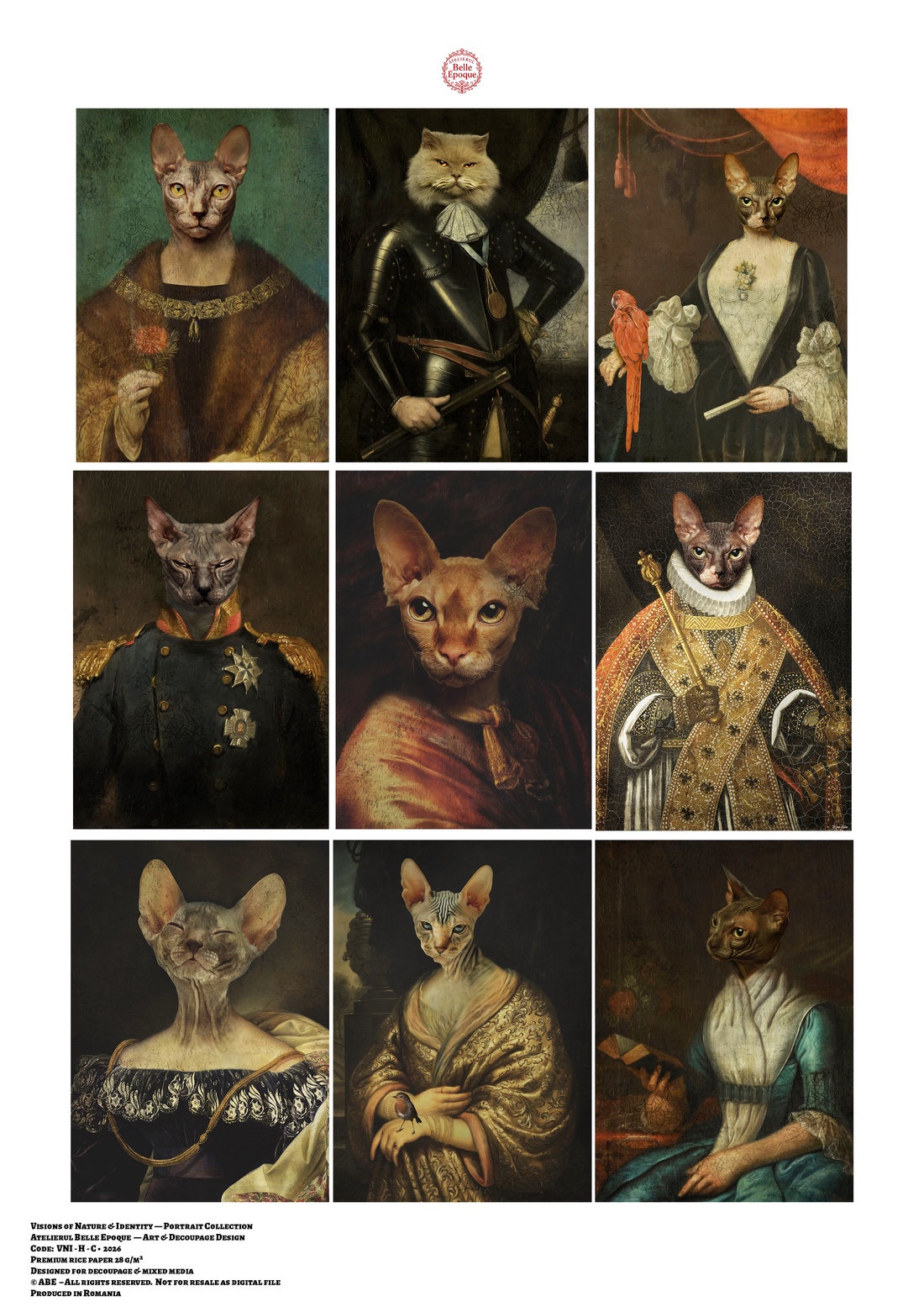 Hârtie de orez A4 Royal Pet -  Hartie de orez imprimata A4, rice paper  - accessorii și unelte - hârtie - hârtie decoupage - Artynos.ro