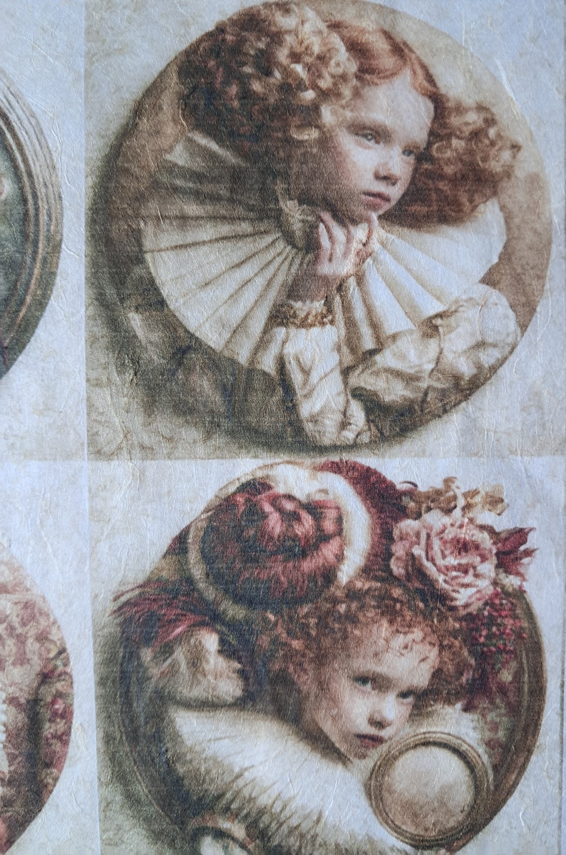 Hârtie de orez A4 Copii din epoca nobila (O) - Rice paper decoupage, Hartie de orez imprimata A4  - accessorii și unelte - hârtie - hârtie decoupage - Artynos.ro