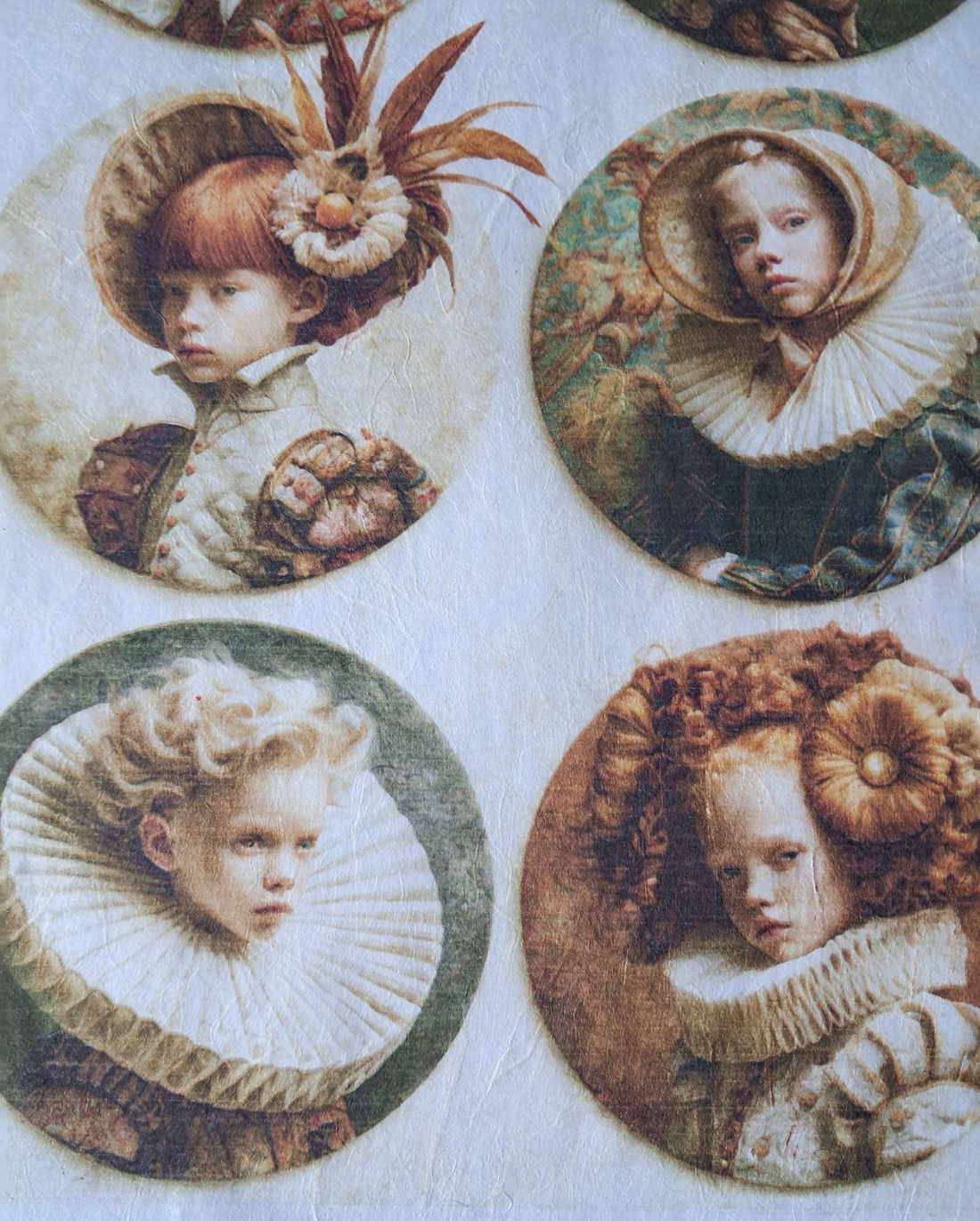 Hârtie de orez A4 Copii din epoca nobila (I) - Rice paper decoupage, Hartie de orez imprimata A4  - accessorii și unelte - hârtie - hârtie decoupage - Artynos.ro