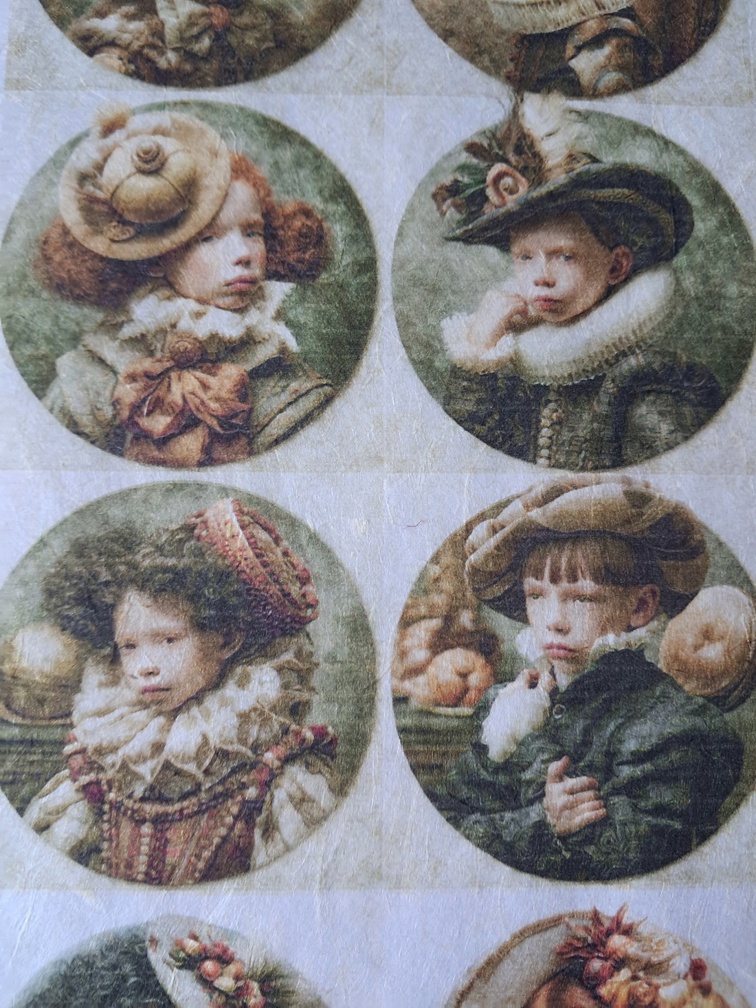 Hârtie de orez A4 Copii din epoca nobila (D) - Rice paper decoupage, Hartie de orez imprimata A4 - accessorii și unelte - hârtie - hârtie decoupage - Artynos.ro