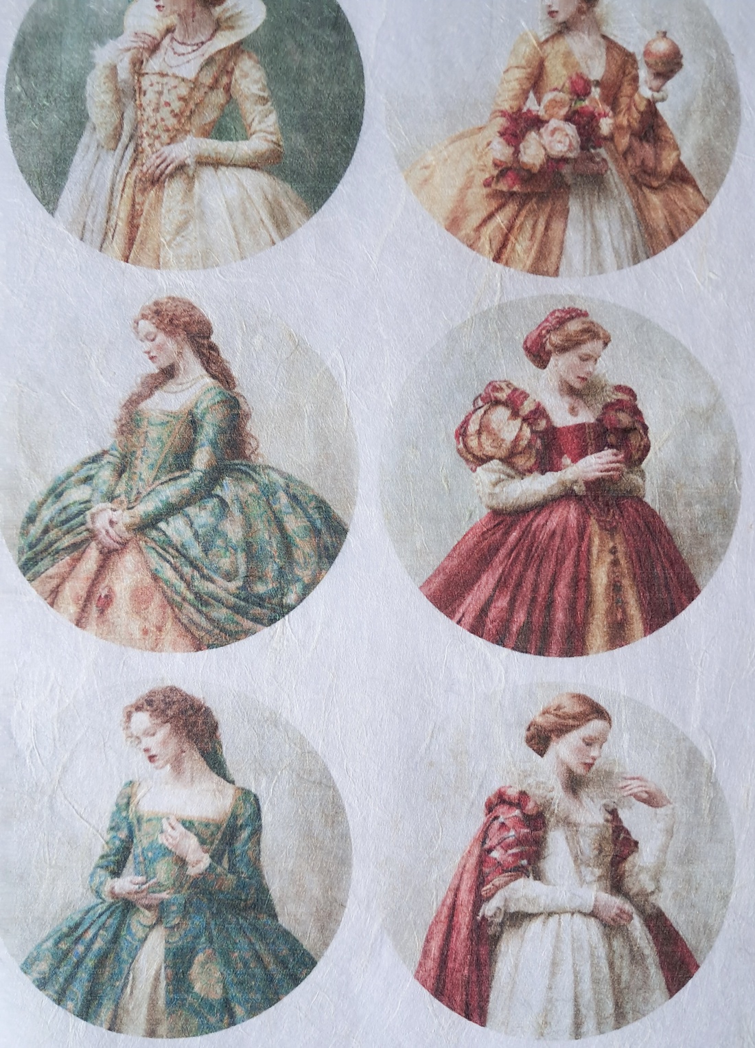 Hârtie de orez A4 Ecouri din Gradinile Regale (D) - Rice paper decoupage, Hartie de orez imprimata A4  - accessorii și unelte - hârtie - hârtie decoupage - Artynos.ro