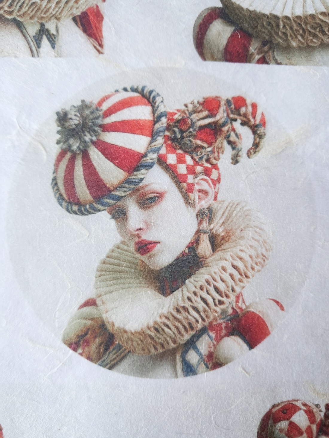 Hârtie de orez A4 Arlechina (A) - Rice paper decoupage, Hartie de orez imprimata A4 - accessorii și unelte - hârtie - hârtie decoupage - Artynos.ro