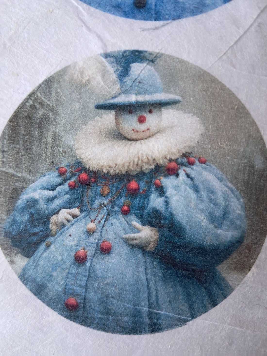 Hartie de orez A4  Snowman  (A) -  hartie de orez, rice paper decoupage A4 - accessorii și unelte - hârtie - hârtie decoupage - Artynos.ro
