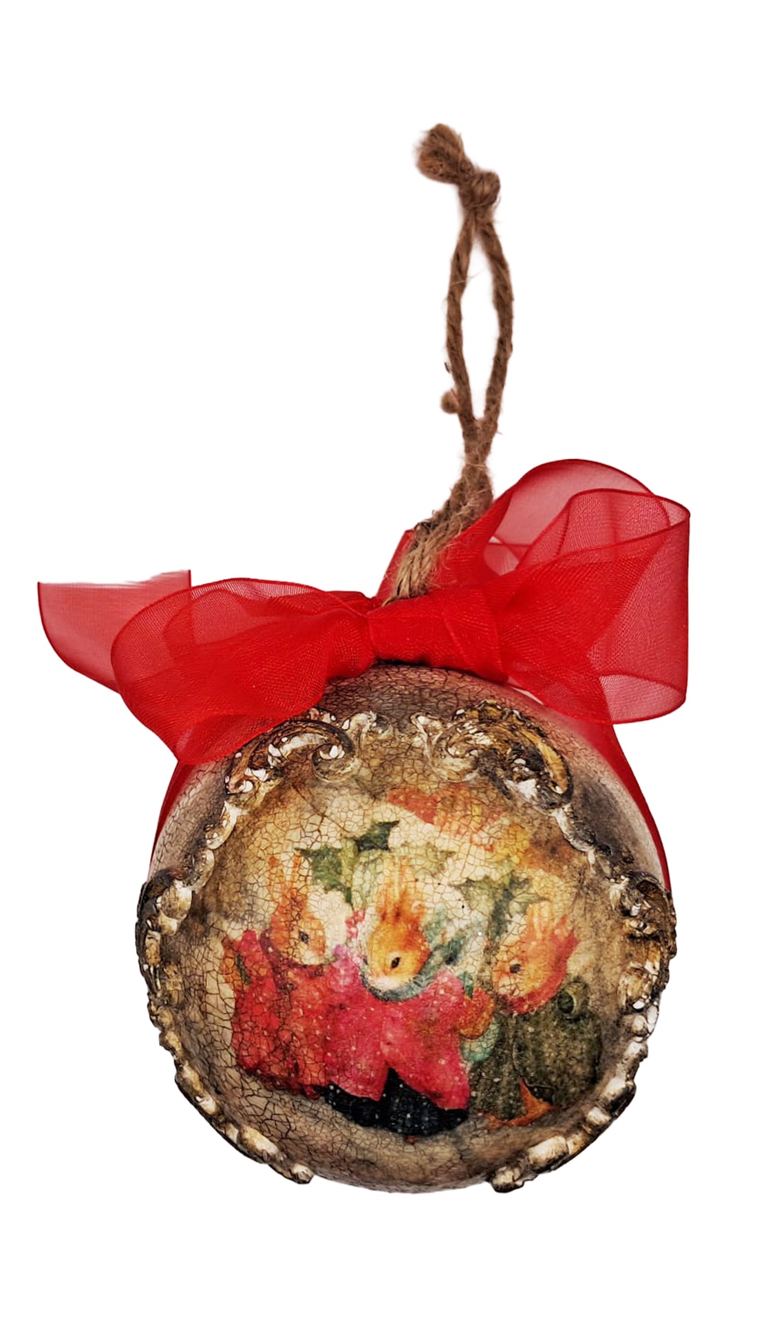 Glob - Iepurasii nazdravani - crăciun - decorațiuni de crăciun de casă - pom de crăciun  - Artynos.ro