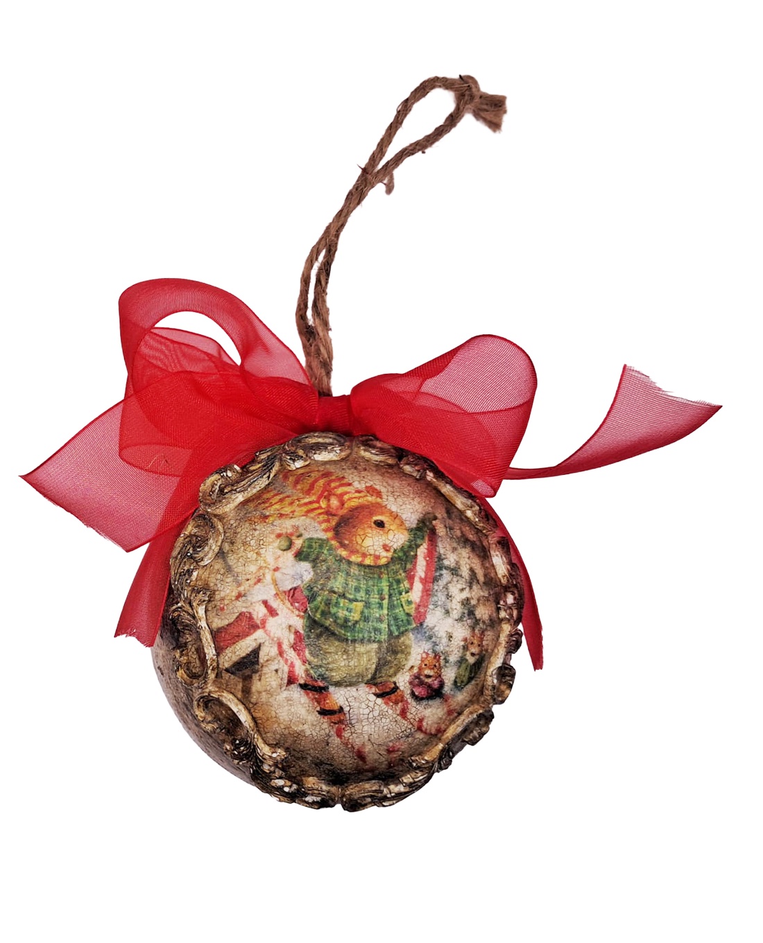 Glob - Iepurasii nazdravani - crăciun - decorațiuni de crăciun de casă - pom de crăciun  - Artynos.ro