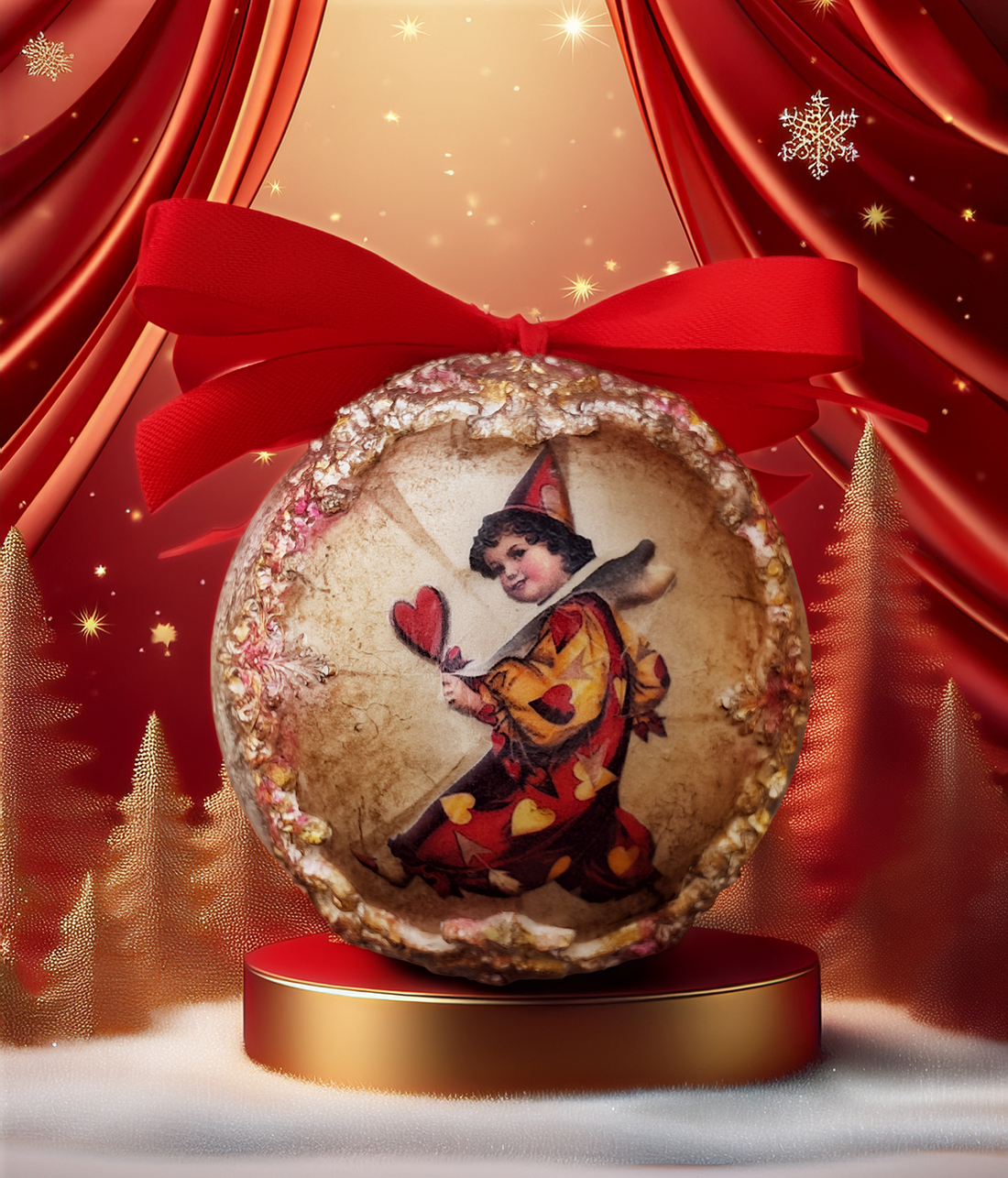 Glob - Clovnii mei iubiti - crăciun - decorațiuni de crăciun de casă - pom de crăciun  - Artynos.ro