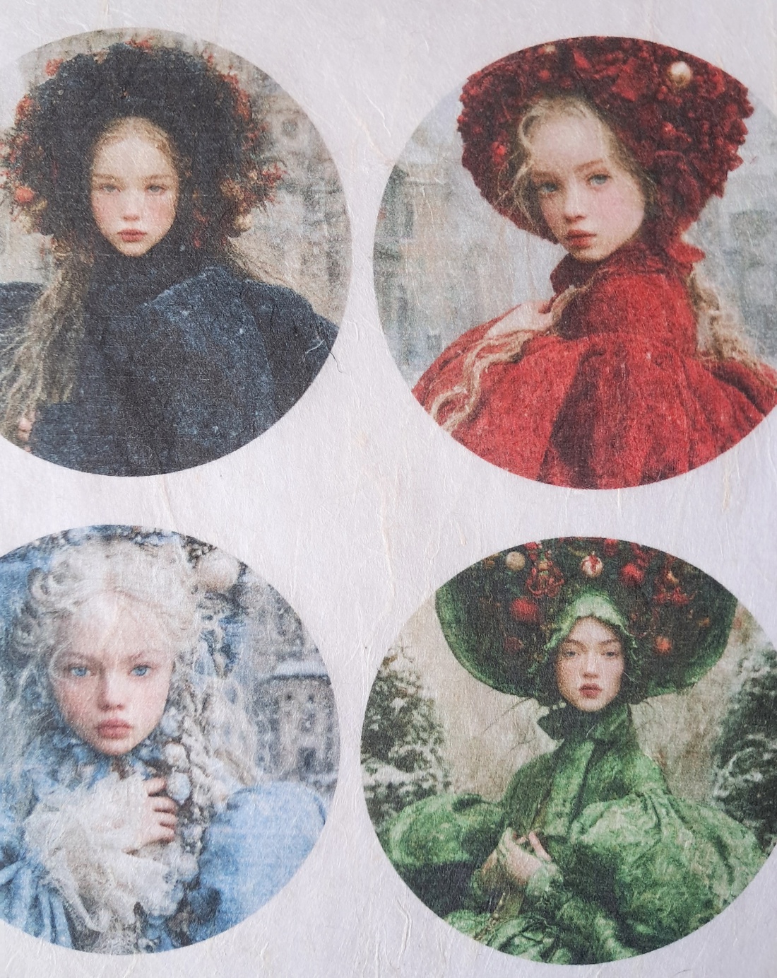 Hartie de orez A4  Hiver Elegant  (C) -  hartie de orez, rice paper decoupage A4 - accesorii și unelte - hârtie - hârtie decoupage - Artynos.ro