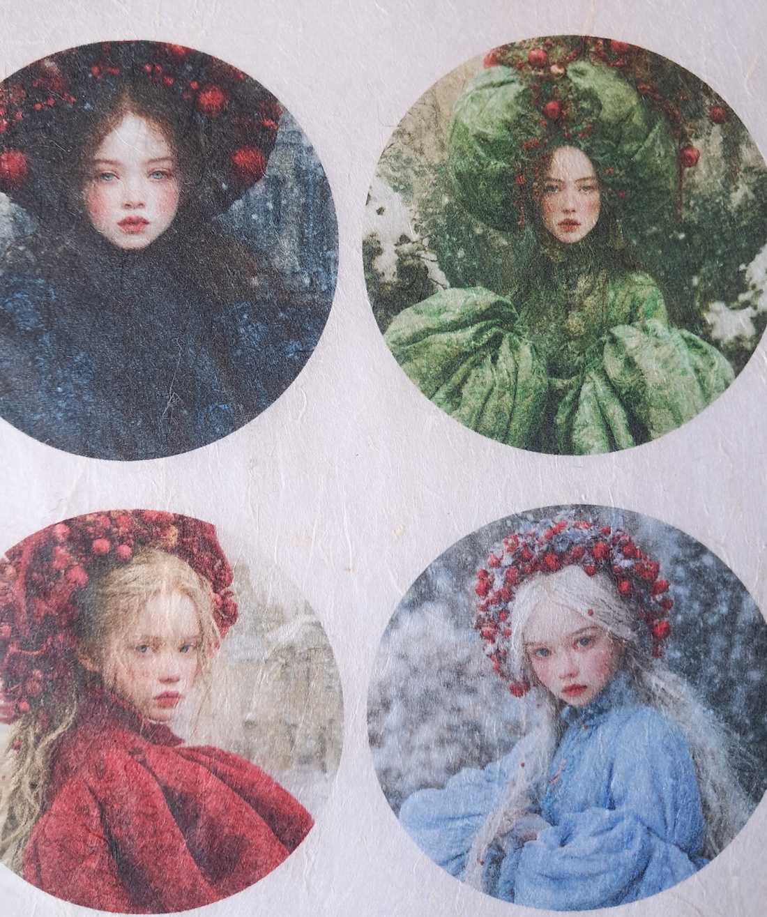 Hartie de orez A4  Hiver Elegant  (B) -  hartie de orez, rice paper decoupage A4 - accesorii și unelte - hârtie - hârtie decoupage - Artynos.ro