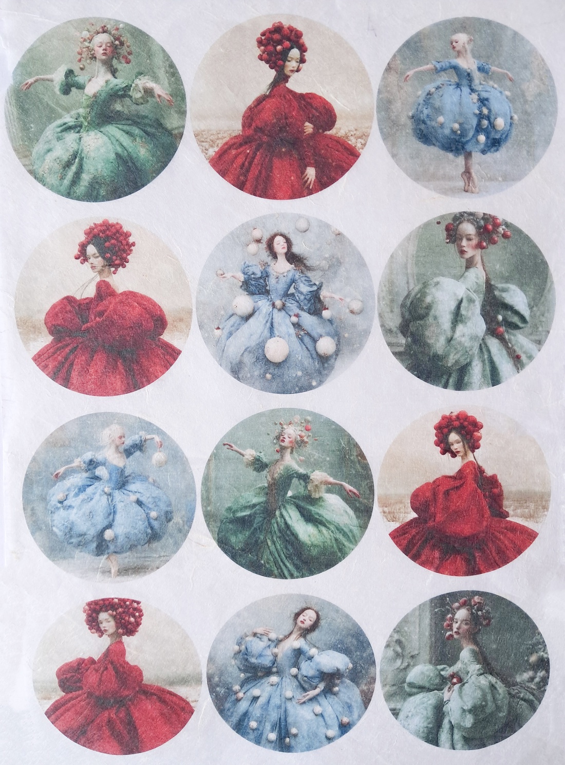 Hârtie de orez A4, Balerina (A) � Rice paper decoupage, Hârtie de orez A4 pentru decoupage - accessorii și unelte - hârtie - hârtie decoupage - Artynos.ro