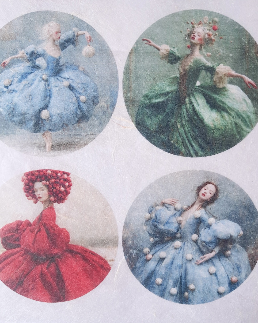 Hârtie de orez A4, Balerina (A) � Rice paper decoupage, Hârtie de orez A4 pentru decoupage - accessorii și unelte - hârtie - hârtie decoupage - Artynos.ro