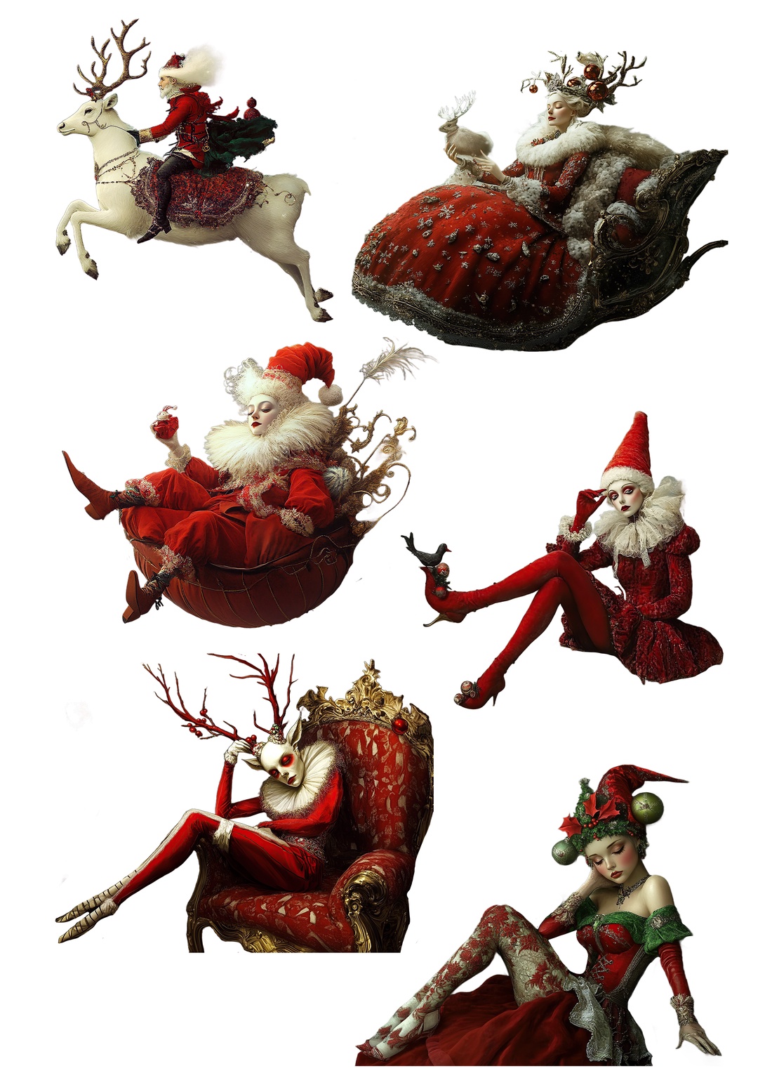 Hartie de orez A4, Artistic Rice Paper - Fantasy  Christmas (B) - accesorii și unelte - hârtie - hârtie decoupage - Artynos.ro
