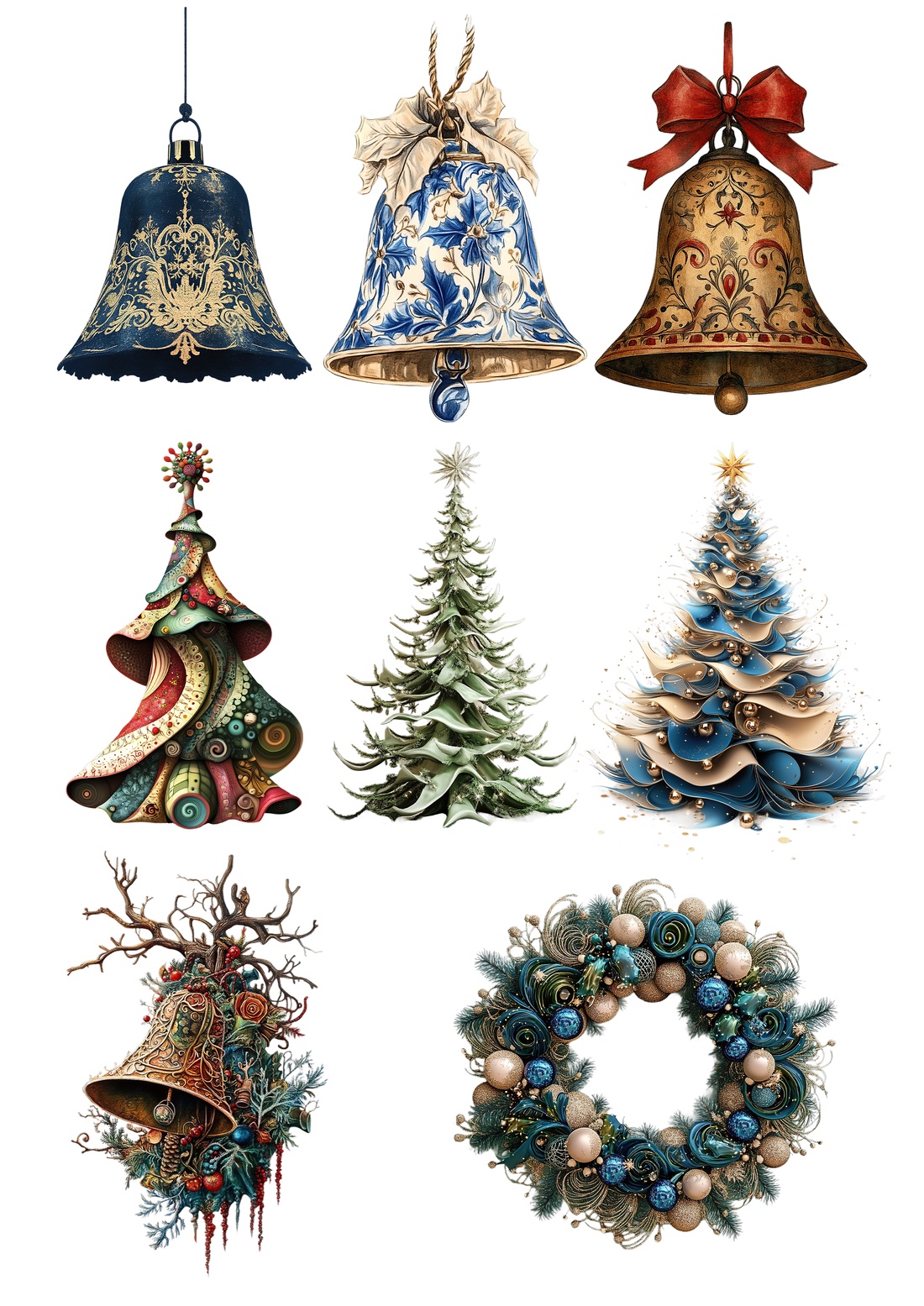 Hartie de orez A4, Artistic Rice Paper - Fantasy  Christmas (G) - accesorii și unelte - hârtie - hârtie decoupage - Artynos.ro