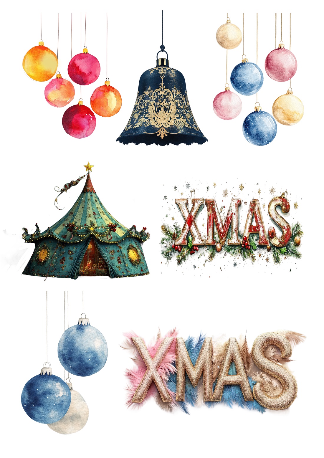 Hartie de orez A4, Artistic Rice Paper - Fantasy  Christmas (G) - accesorii și unelte - hârtie - hârtie decoupage - Artynos.ro