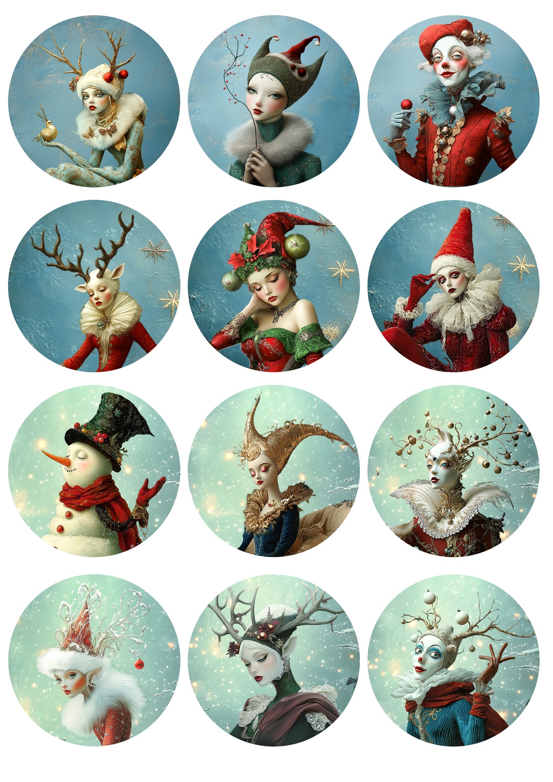 Hartie de orez A4, Artistic Rice Paper - Fantasy Cristmas (1) - accesorii și unelte - hârtie - hârtie decoupage - Artynos.ro