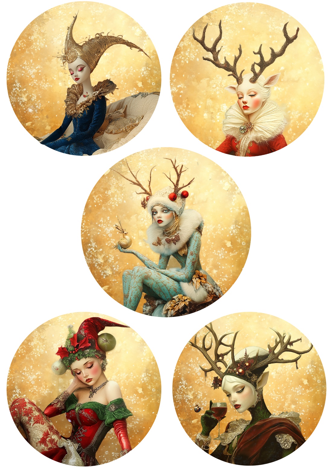Hartie de orez A4, Artistic Rice Paper - Fantasy Cristmas (4) - accesorii și unelte - hârtie - hârtie decoupage - Artynos.ro