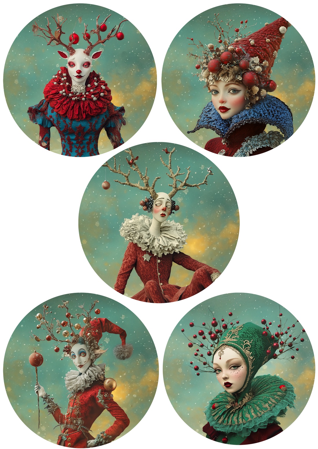 Hartie de orez A4, Artistic Rice Paper - Fantasy Cristmas (5) - accesorii și unelte - hârtie - hârtie decoupage - Artynos.ro
