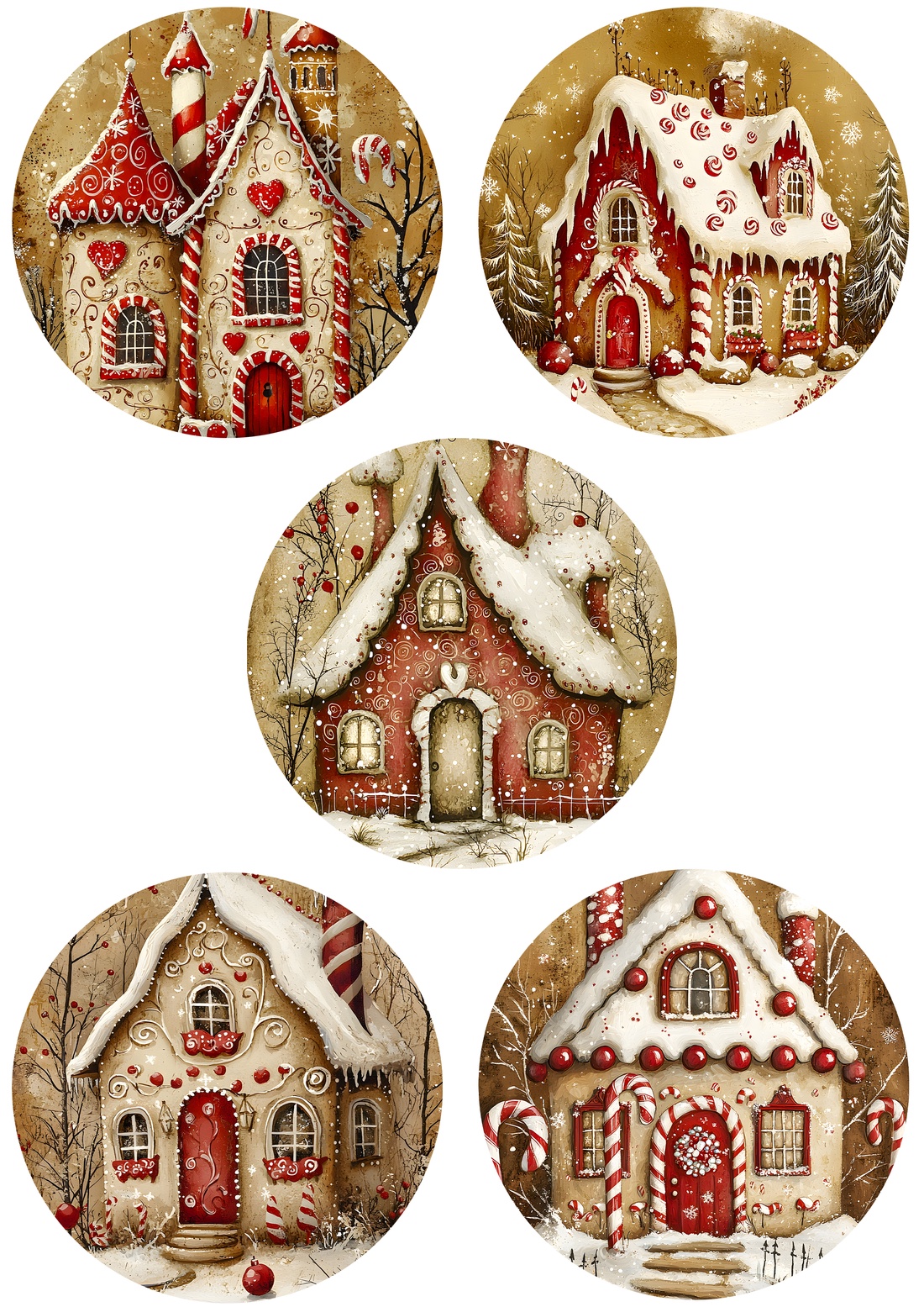 Hartie de orez A4, Artistic Rice Paper - Vintage Christmas (N) - accesorii și unelte - hârtie - hârtie decoupage - Artynos.ro