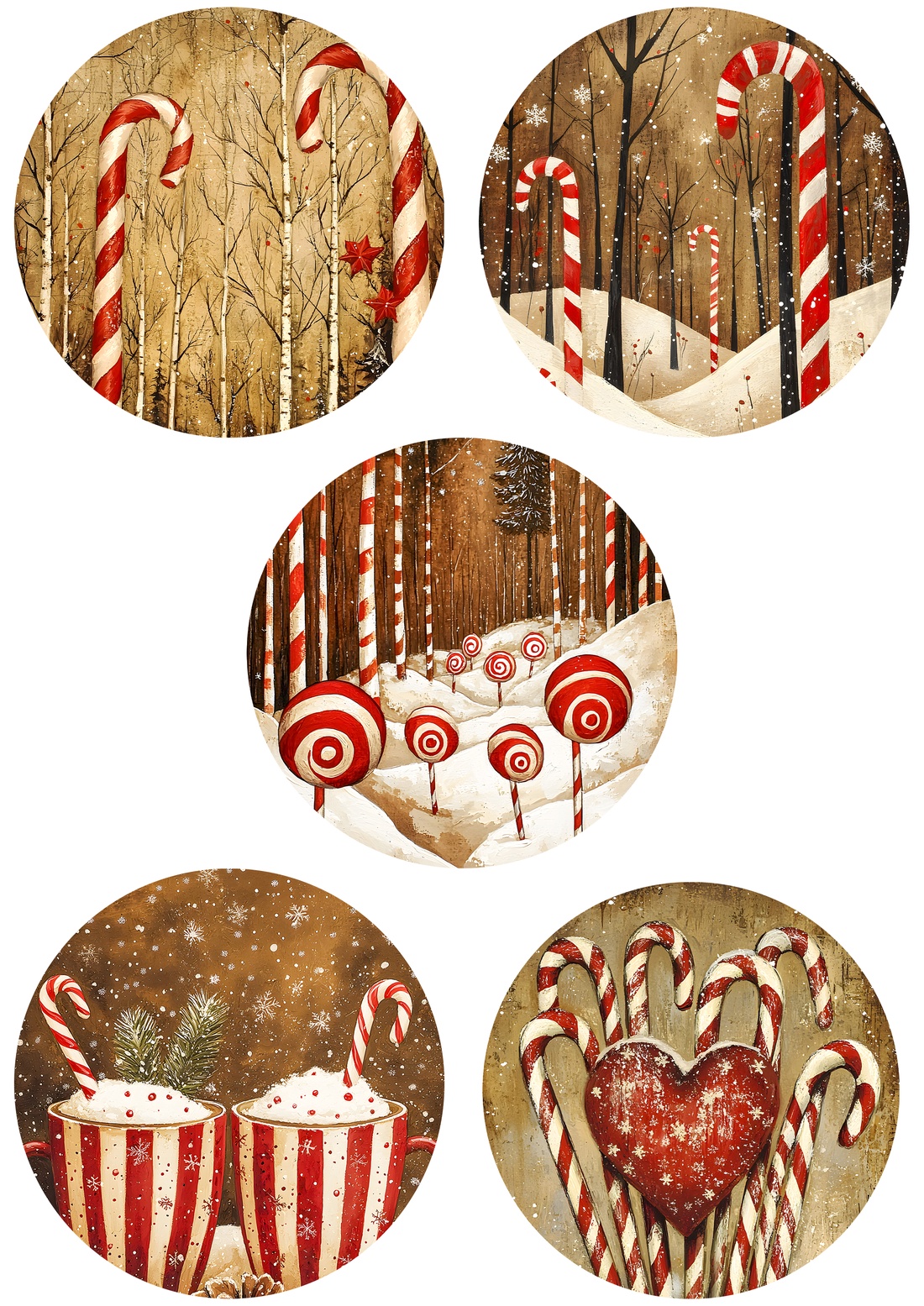 Hartie de orez A4, Artistic Rice Paper - Vintage Christmas (P) - accesorii și unelte - hârtie - hârtie decoupage - Artynos.ro