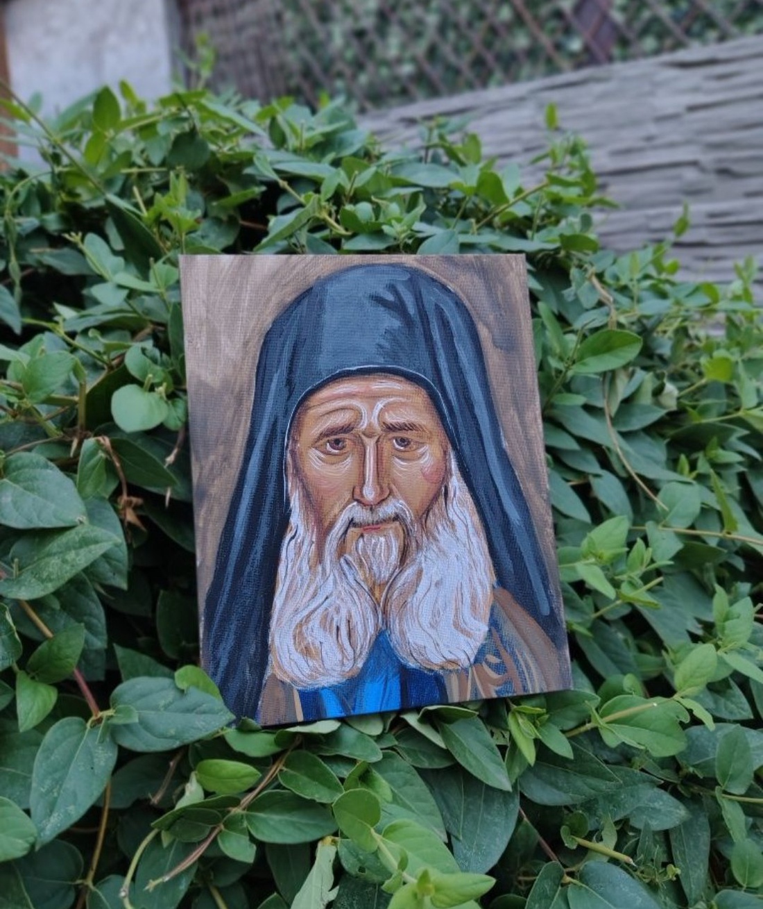 Tablou iconografic pictat manual - arte vizuale și accesorii  - picturi - picturi în tehnică mixtă - Artynos.ro