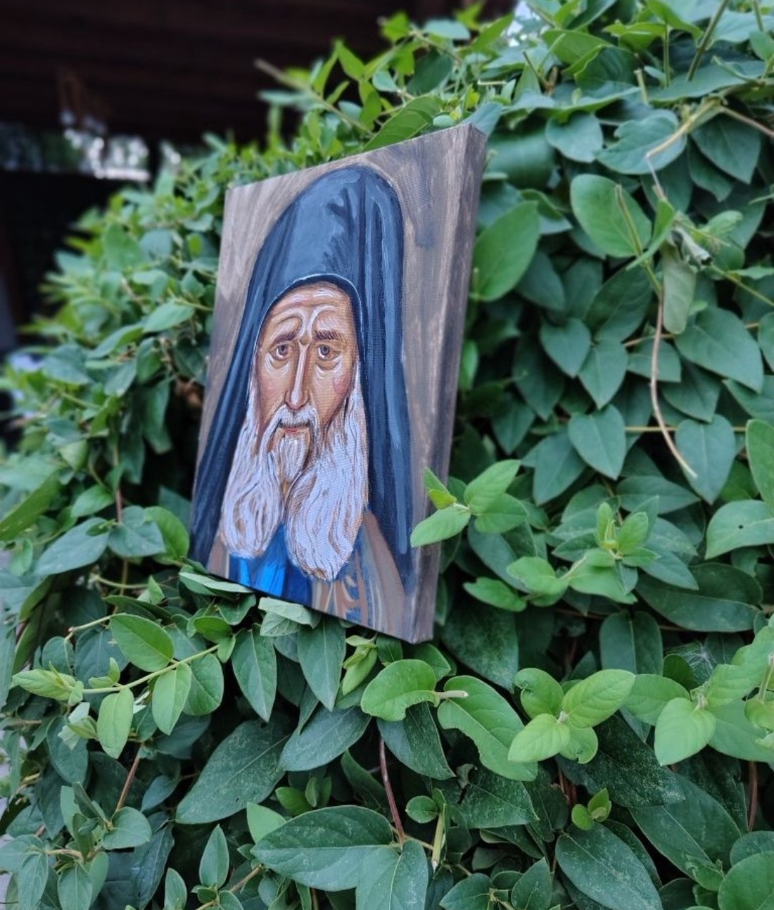 Tablou iconografic pictat manual - arte vizuale și accesorii  - picturi - picturi în tehnică mixtă - Artynos.ro