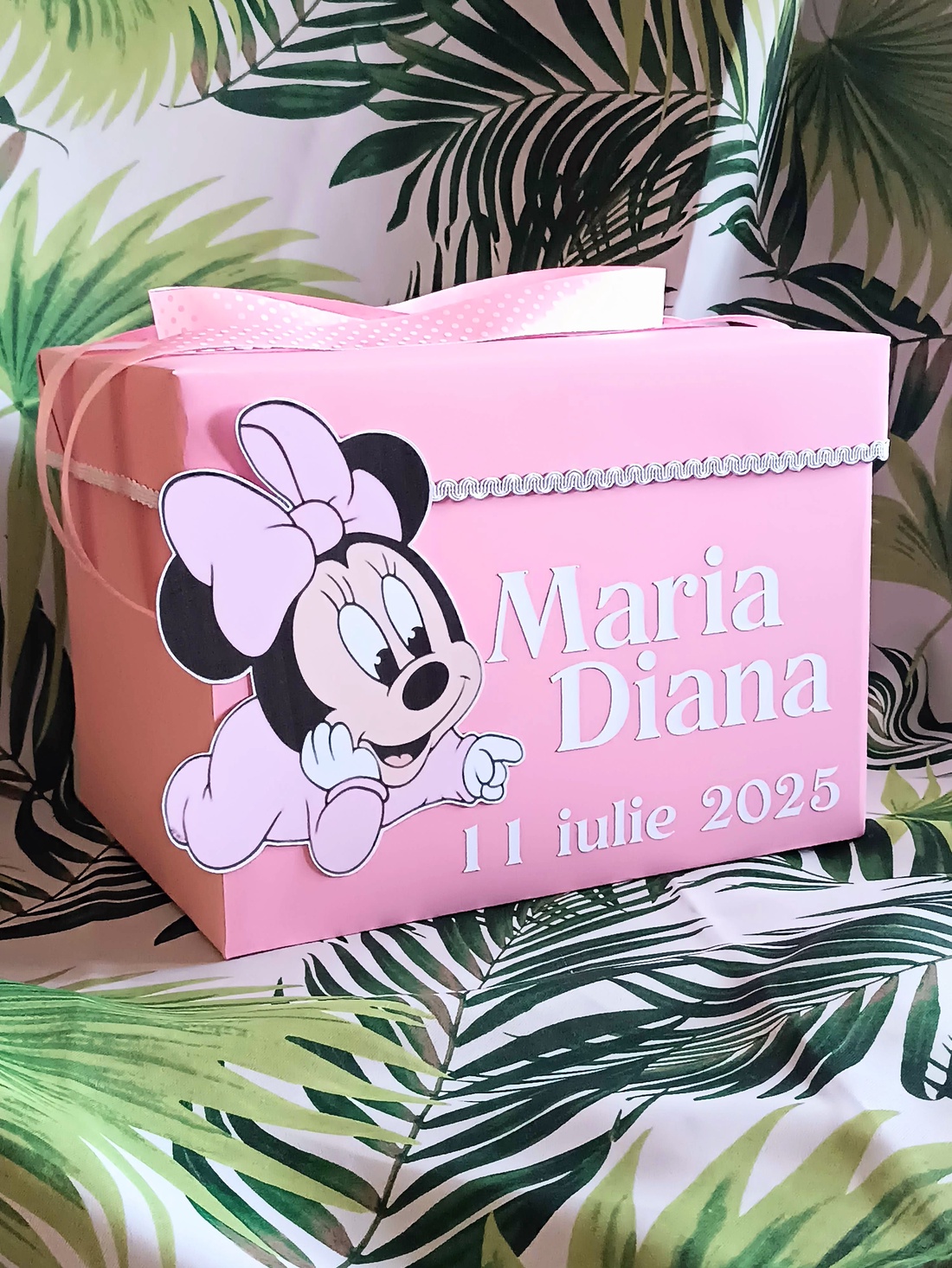 Cutie pentru dar botez fetițe Minnie roz - jucării și echipamente pentru copii - daruri de botez - Artynos.ro Cutie pentru dar botez fetițe Minnie roz - jucării și echipamente pentru copii - daruri de botez - Artynos.ro