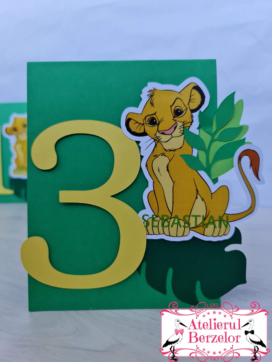Numere masă botez băieți Lion King - jucării și echipamente pentru copii - daruri de botez - Artynos.ro