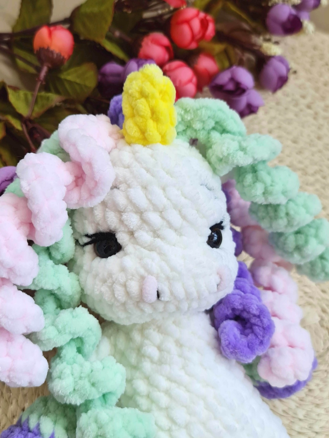 Unicorn de pluș croșetat manual - jucării și echipamente pentru copii - plușuri - unicorn - Artynos.ro Unicorn de pluș croșetat manual - jucării și echipamente pentru copii - plușuri - unicorn - Artynos.ro