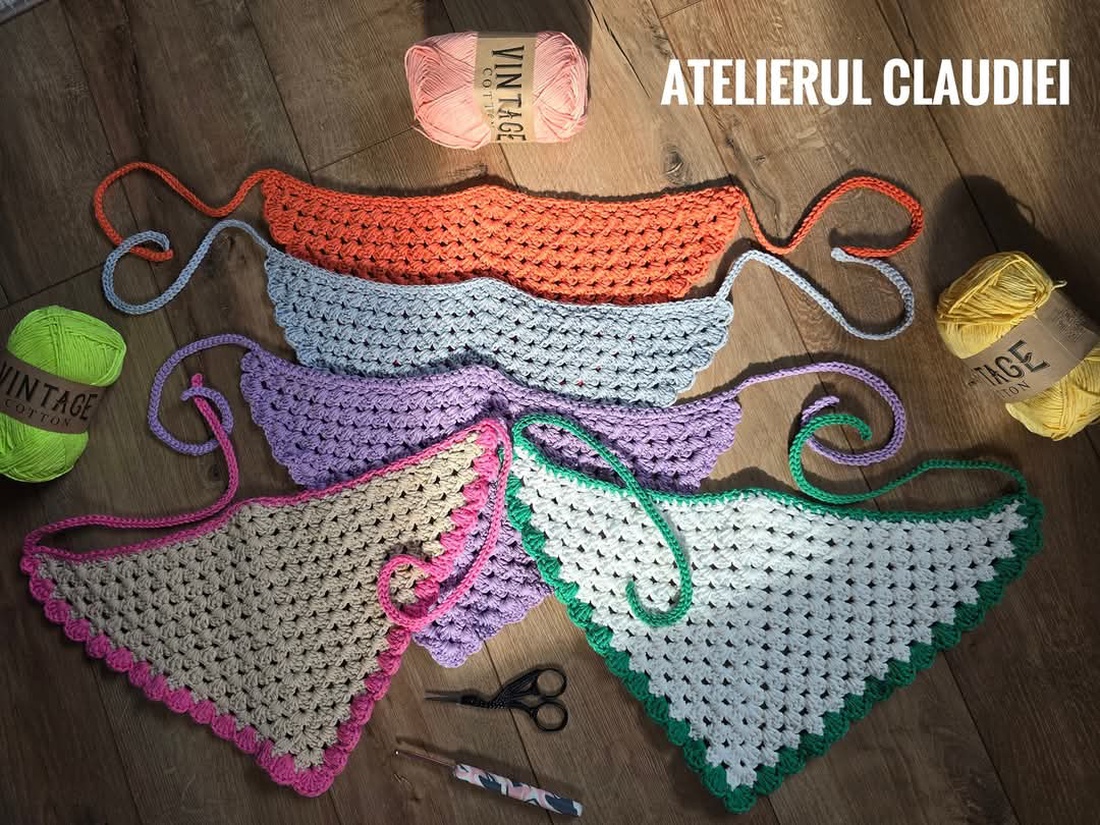 Bandana Granny stich - îmbrăcăminte și modă - eșarfe, pălării, fularuri - șal, eșarfă de cap - Artynos.ro Bandana Granny stich - îmbrăcăminte și modă - eșarfe, pălării, fularuri - șal, eșarfă de cap - Artynos.ro