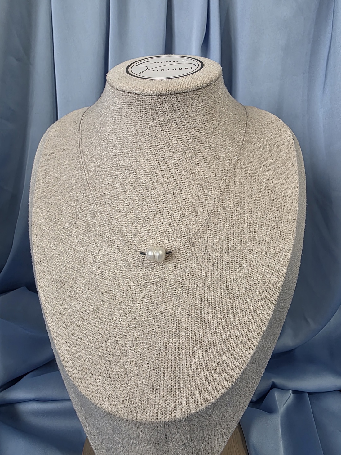 Colier din fir transparent și perlă de cultură - accessorii și unelte - mărgea, componente de bijuterii - perlă adevărată - Artynos.ro