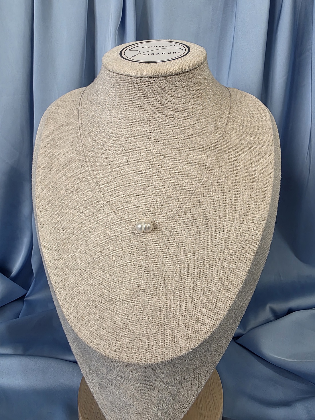 Colier pe fir transparent si perla de cultura  - accessorii și unelte - mărgea, componente de bijuterii - perlă adevărată - Artynos.ro