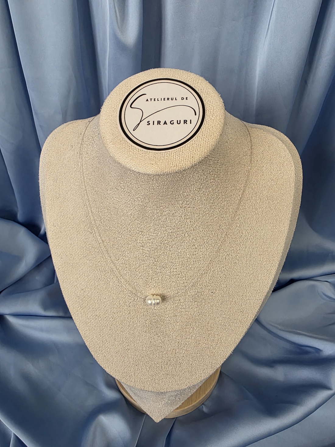 Colier pe fir transparent si perla de cultura  - accessorii și unelte - mărgea, componente de bijuterii - perlă adevărată - Artynos.ro