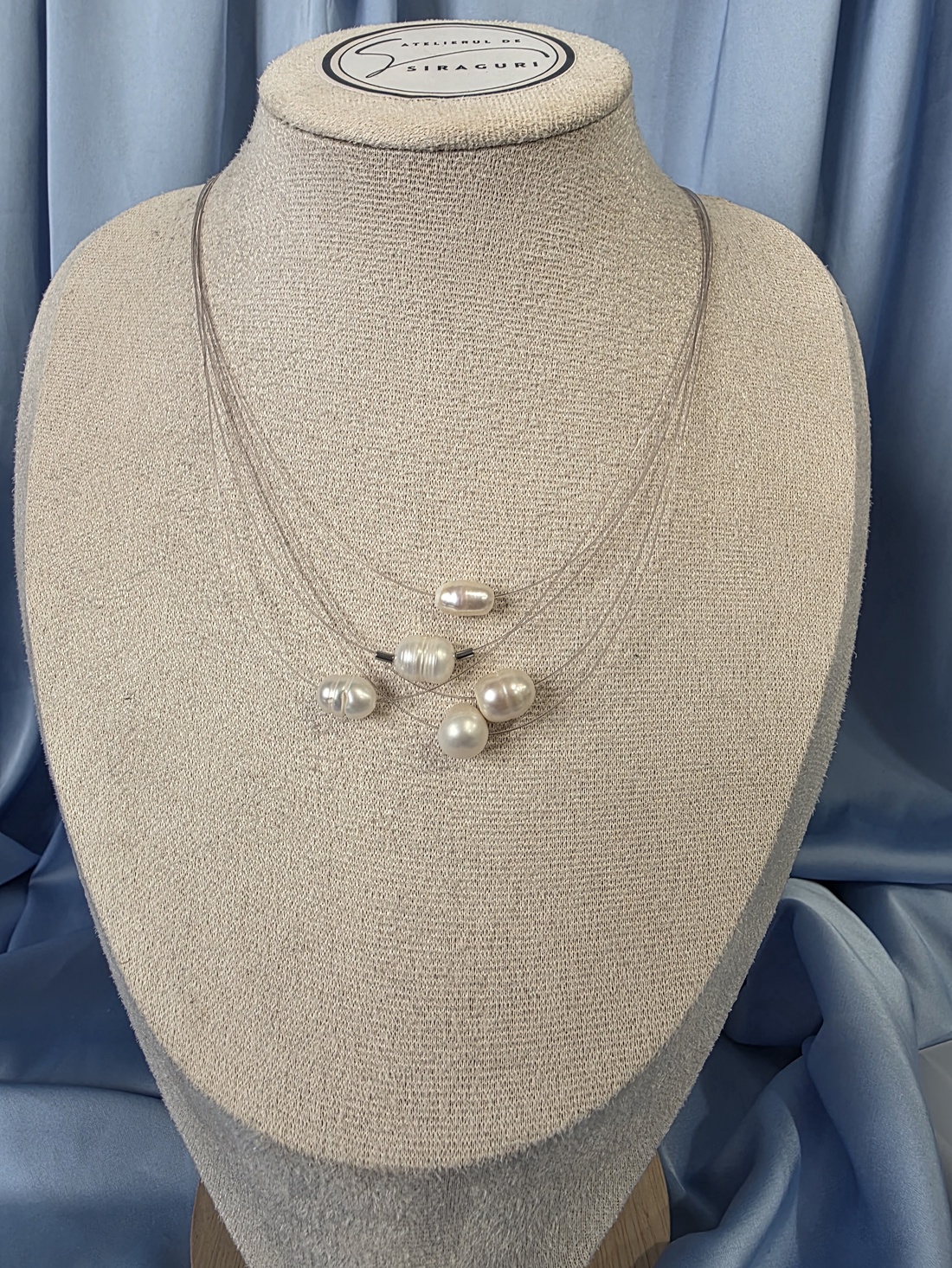 Coliere pe fir transparent si perla de cultura  - accessorii și unelte - mărgea, componente de bijuterii - perlă adevărată - Artynos.ro