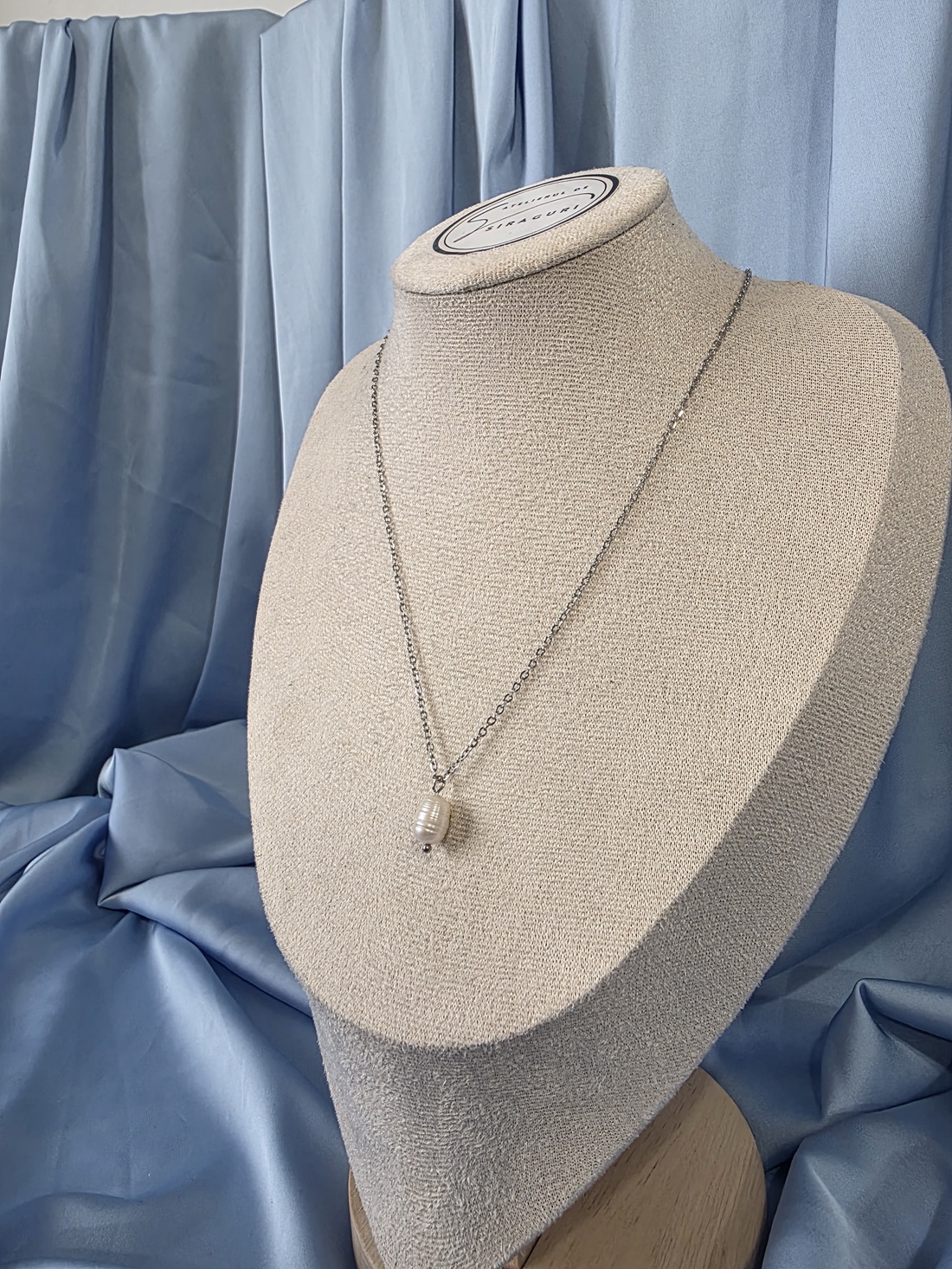 Lant din oțel inoxidabil și perlă de cultură  - accessorii și unelte - mărgea, componente de bijuterii - perlă adevărată - Artynos.ro