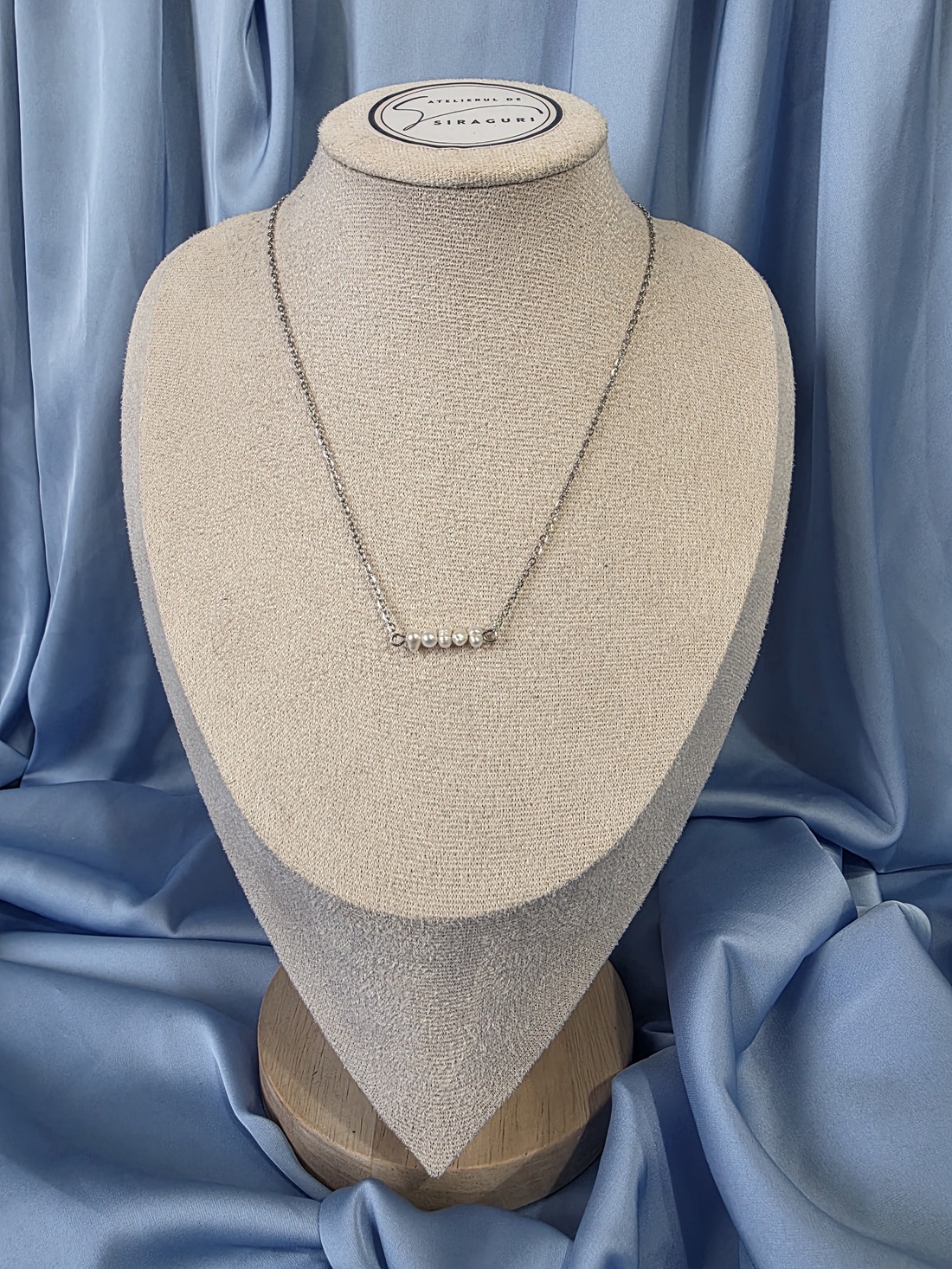 Lant din oțel inoxidabil si perle de cultură  - accessorii și unelte - mărgea, componente de bijuterii - perlă adevărată - Artynos.ro