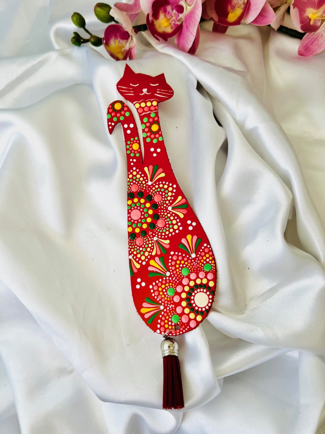 Semn de carte Pisicuta cocheta - cărți și creații cu tematică muzicală, cadouri - semn de carte - Artynos.ro