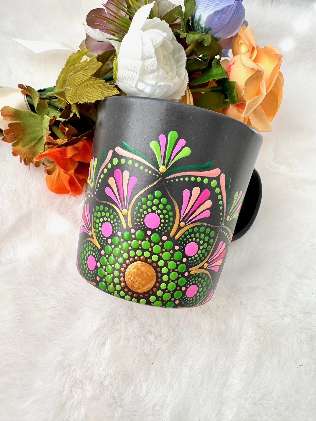 Cana pictata Pink Green - casă & stil de viață - accesorii pentru echipamente de bucătărie - accesorii de servire - căni - Artynos.ro Cana pictata Pink Green - casă & stil de viață - accesorii pentru echipamente de bucătărie - accesorii de servire - căni - Artynos.ro