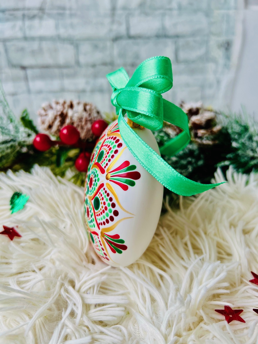 Glob pictat manual - Happy Winter - crăciun - decorațiuni de crăciun de casă - globuri de crăciun - Artynos.ro