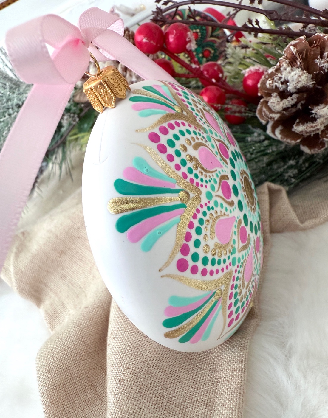 Glob Unicat Mandala Energie și Lumină - crăciun - decorațiuni de crăciun de casă - globuri de crăciun - Artynos.ro