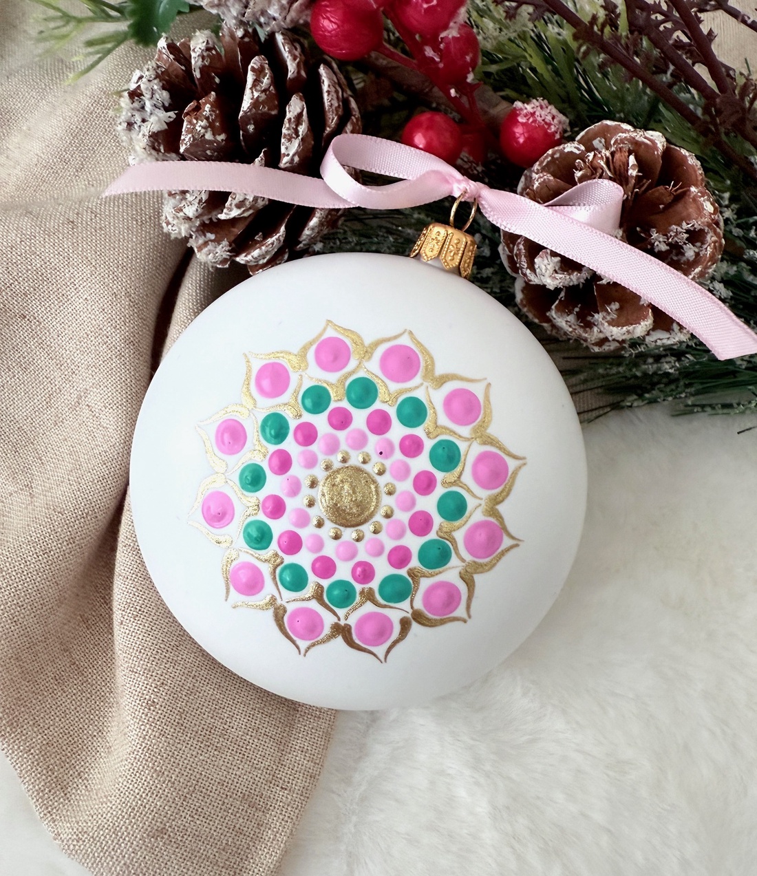 Glob Unicat Mandala Energie și Lumină - crăciun - decorațiuni de crăciun de casă - globuri de crăciun - Artynos.ro