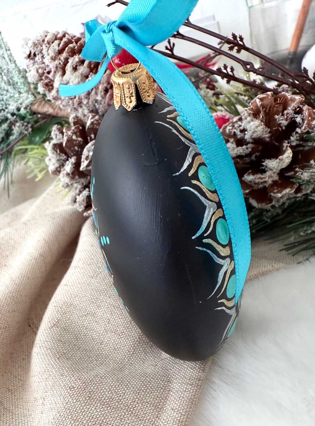 Simfonie de Culori Glob Mandala Handmade - crăciun - decorațiuni de crăciun de casă - globuri de crăciun - Artynos.ro