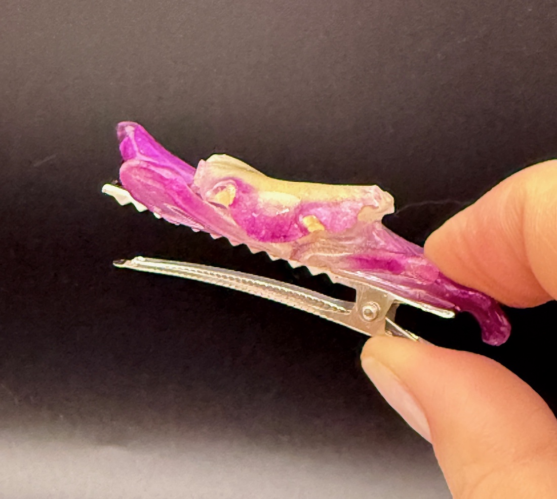 Agrafă de Păr cu Orhidee Naturală Roz � Accesoriu Floral Delicat - îmbrăcăminte și modă - accesorii păr - bandă de păr și agrafe păr - Artynos.ro