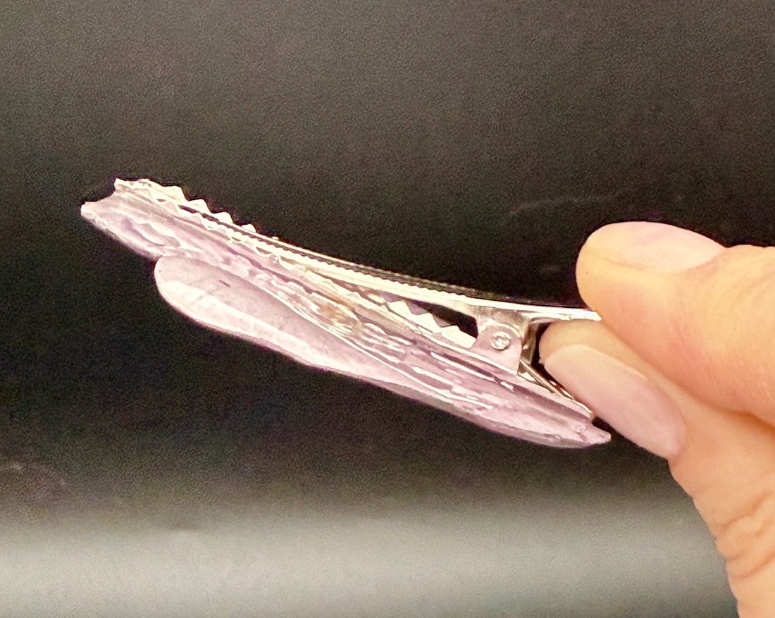 Agrafă de Păr cu Hortensie Naturală Mov � Accesoriu Floral Elegant - îmbrăcăminte și modă - accesorii păr - bandă de păr și agrafe păr - Artynos.ro