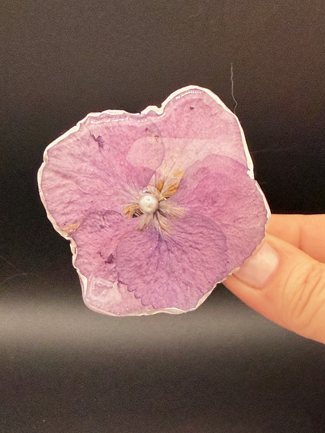 Agrafă de Păr cu Hortensie Naturală Mov � Accesoriu Floral Elegant - îmbrăcăminte și modă - accesorii păr - bandă de păr și agrafe păr - Artynos.ro