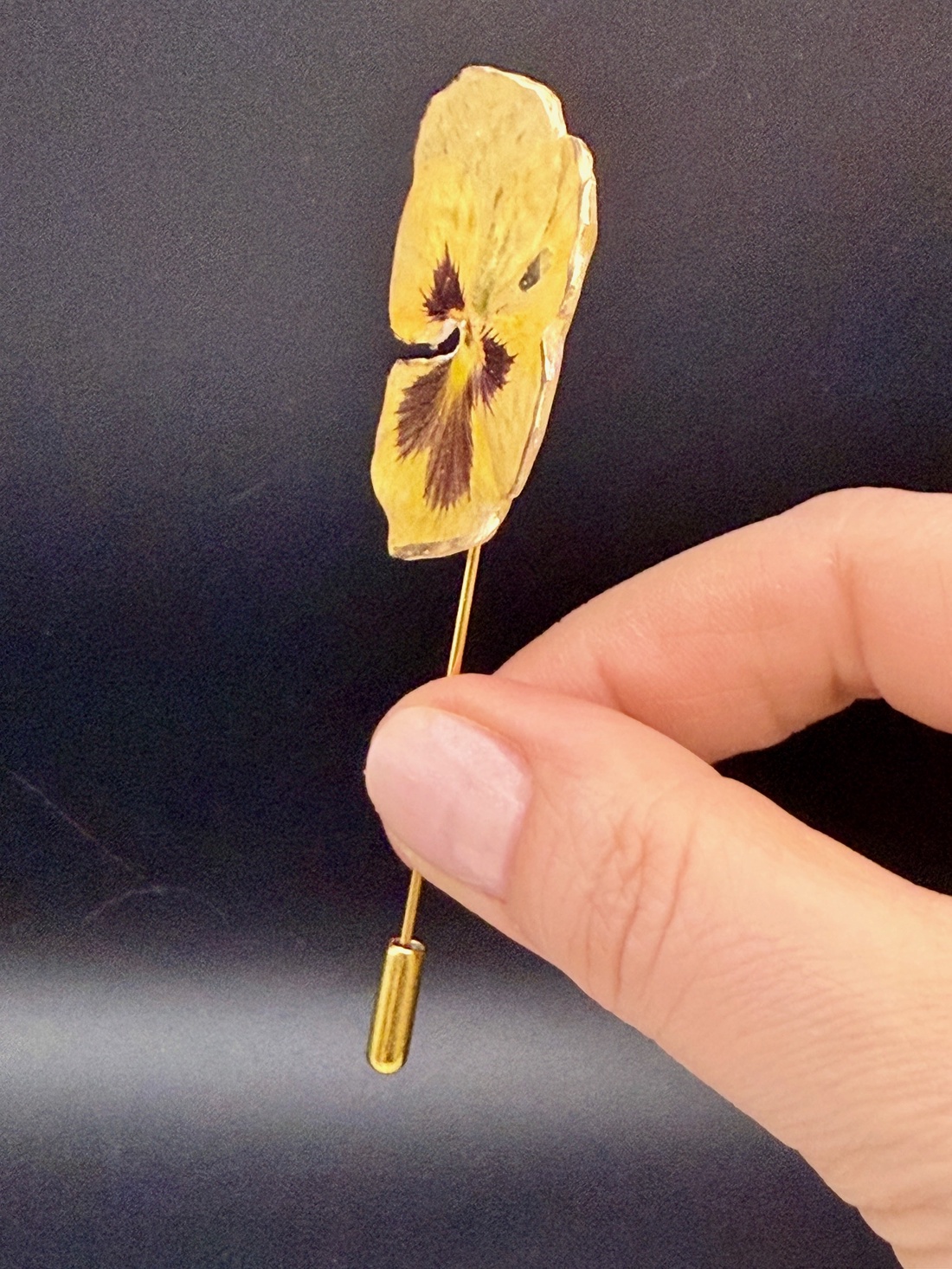  Broșă Panseluță Naturală � Accesoriu Floral de primavara  - bijuterii - broșe - Artynos.ro