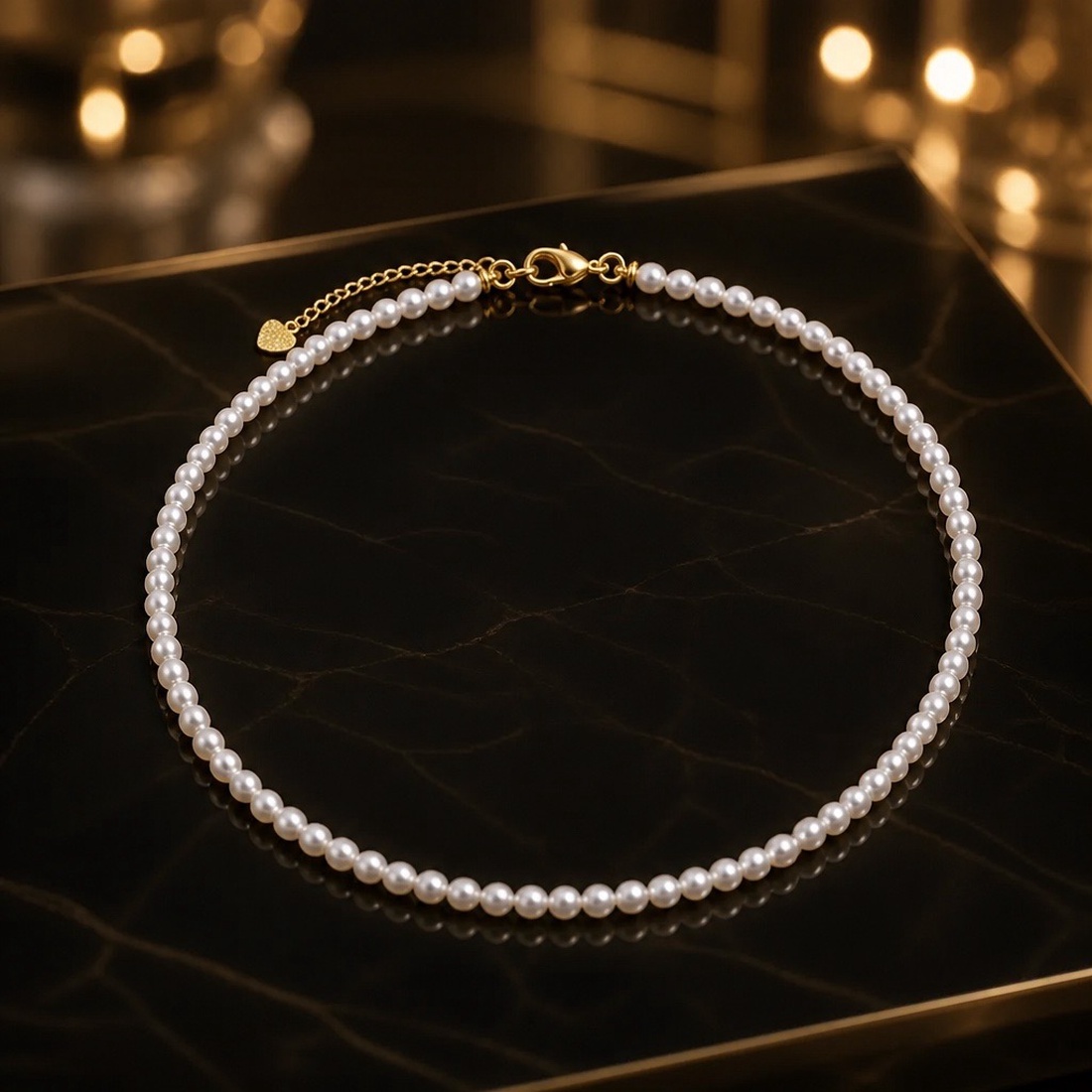 Colier Choker din Perle de cultura Naturale - Colier Elegant pentru Femei - bijuterii - coliere - chockere - Artynos.ro