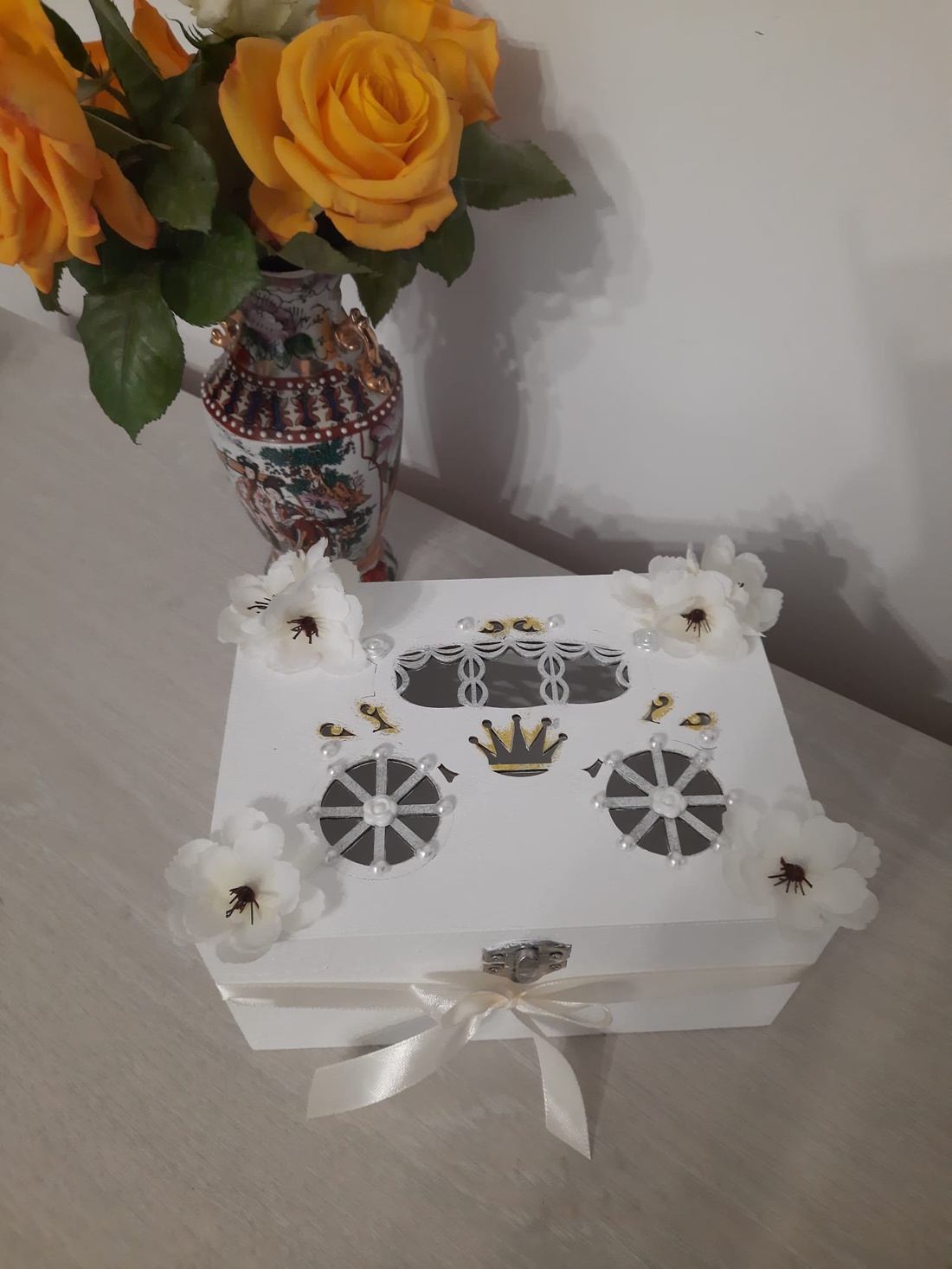 Caseta amintiri mireasa - accesorii nuntă - amintiri și cadouri de nuntă - cadou nuntă - cutie de nuntă - Artynos.ro