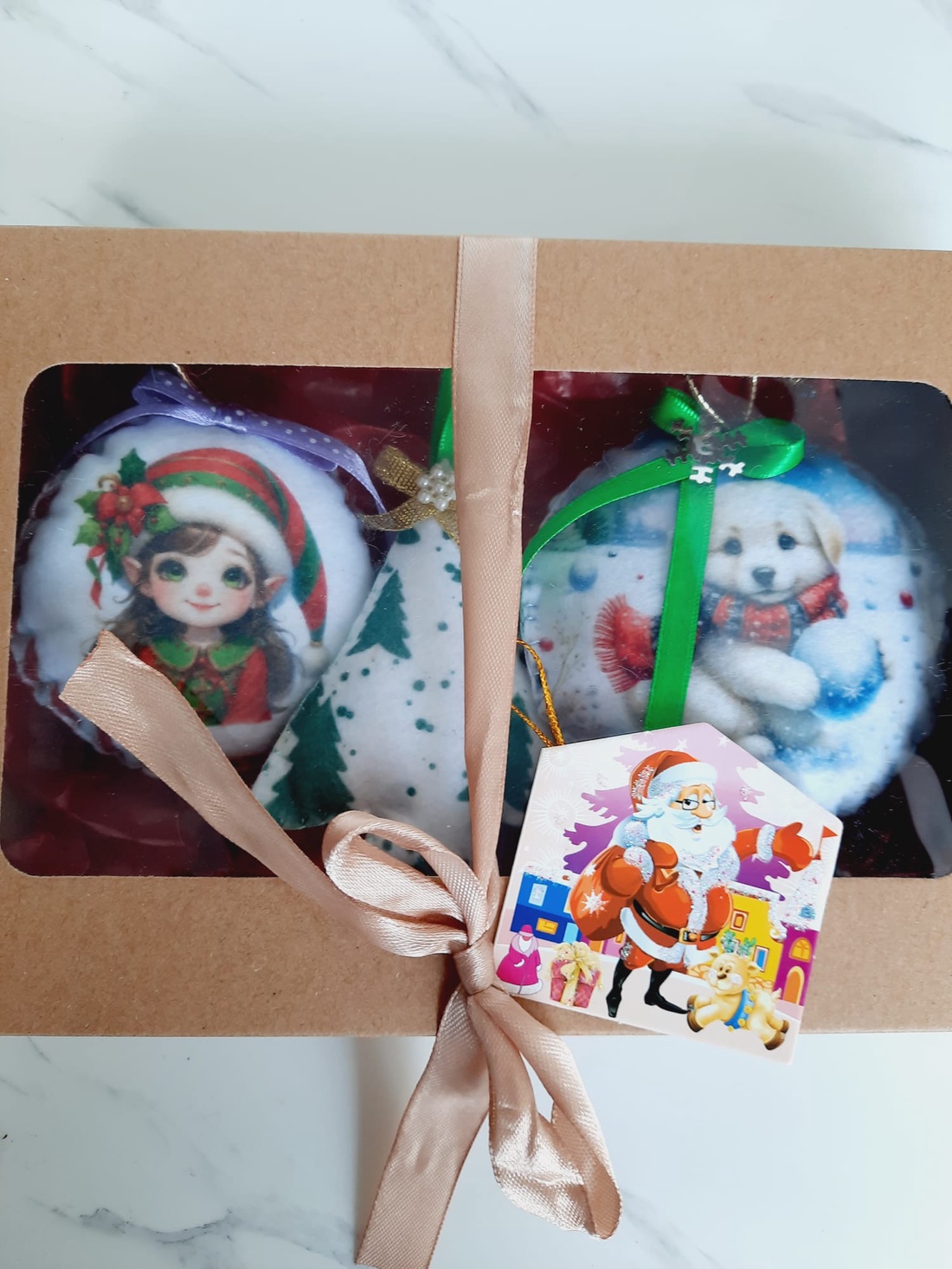 Set de globuri din fetru  - crăciun - decorațiuni de crăciun de casă - globuri de crăciun - Artynos.ro